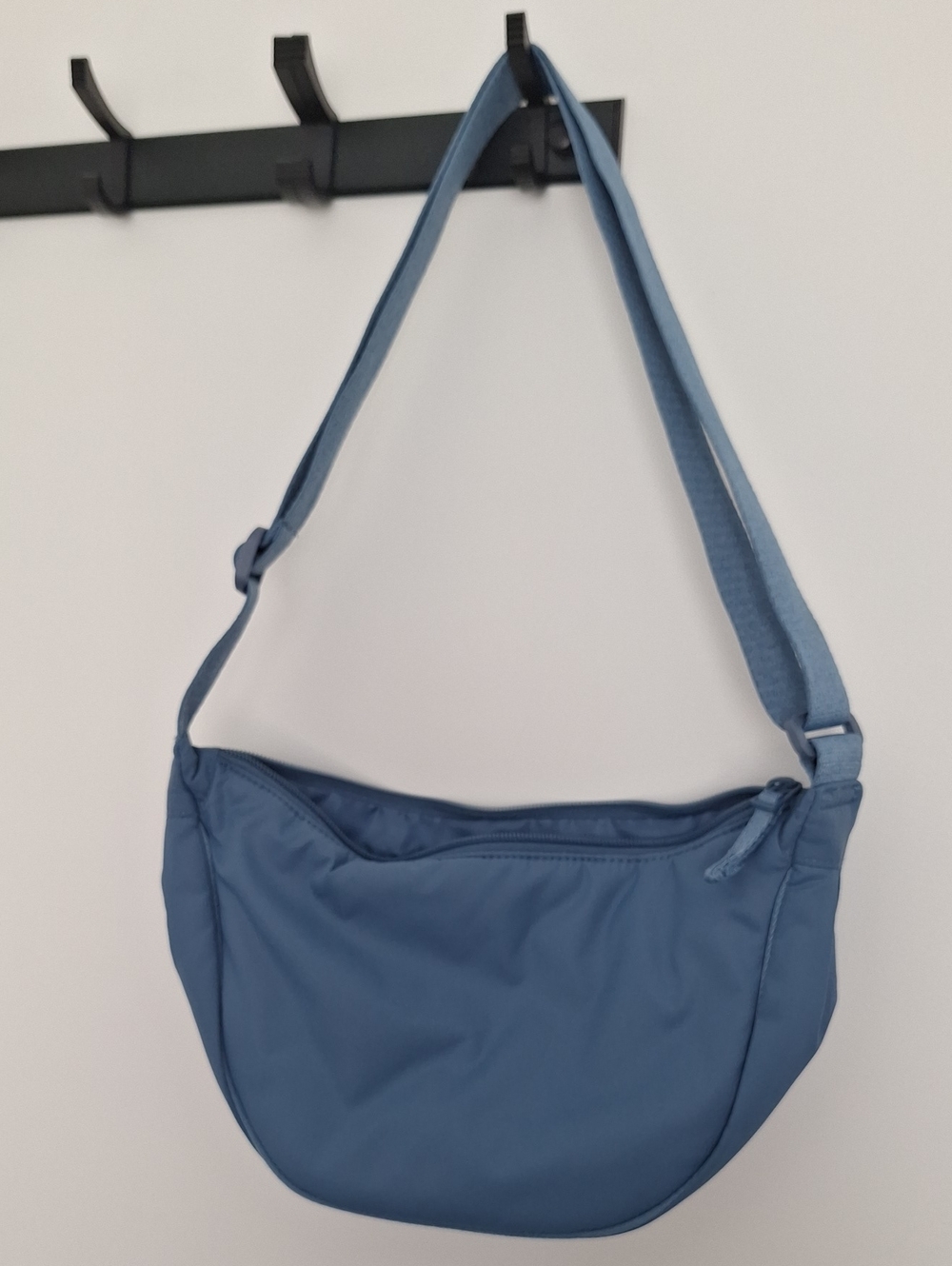 Blue Nylon Shoulder Bag - Versatile Everyday Crossbody